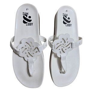Sam & Libby White Thong Sandals
